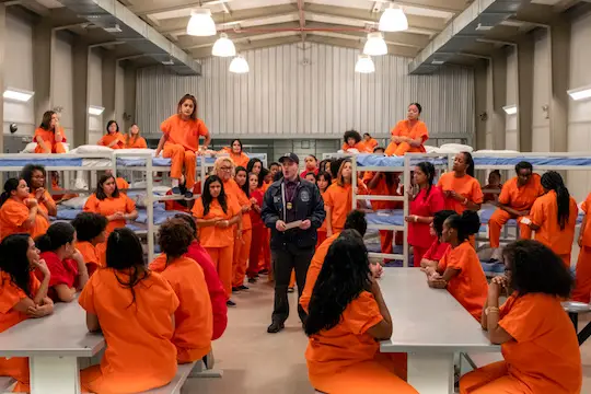 The ICE detention scene in Season 7, Episode 3 of Orange is the New Black
